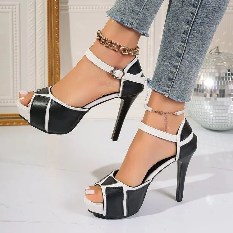 Sexy Platform Wedge Sandals High Heels Fish Mouth Shoes for Outdoor  Dress Occasions 3