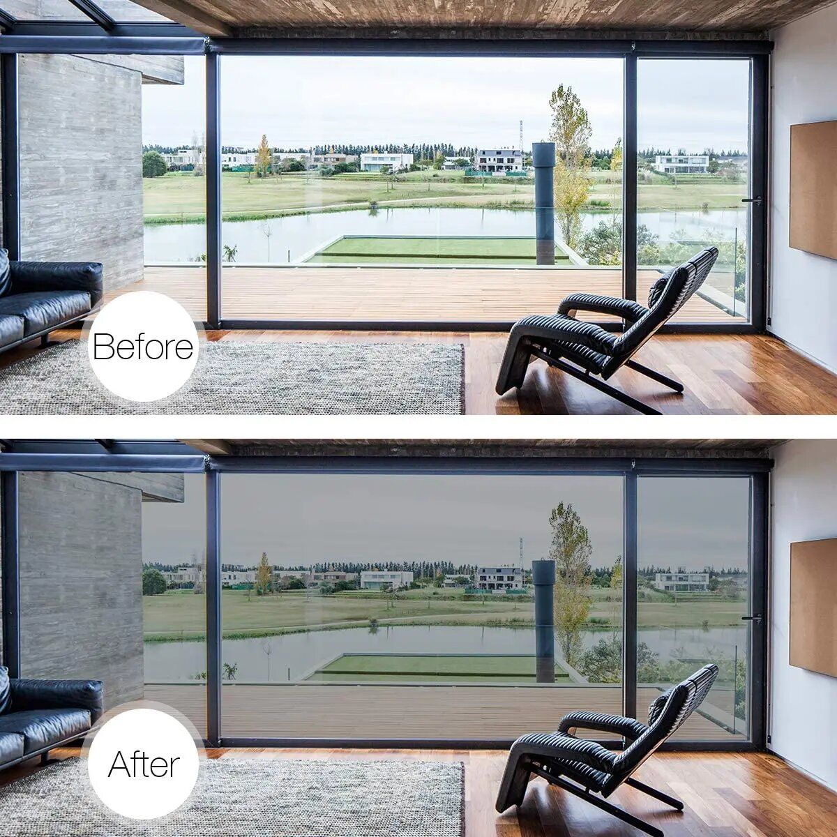 Privacy Window Tint Film One Way Mirror Glass Sticker Reflective Sun Blocking Film For Heat Control 5