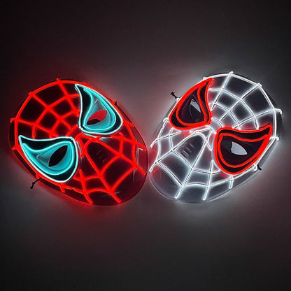 Cosplay Spider Full Face Mask with LED Lights Halloween Disguise Mask for Parties  Carnivals