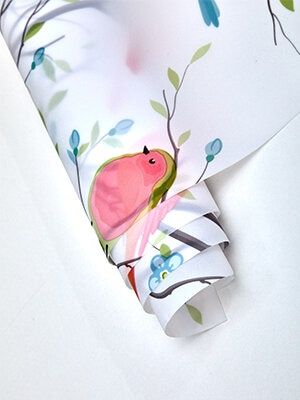 Opaque Privacy Window Film with Static Cling Decorative Bird Decals  Frosted Glass Stickers for Ho