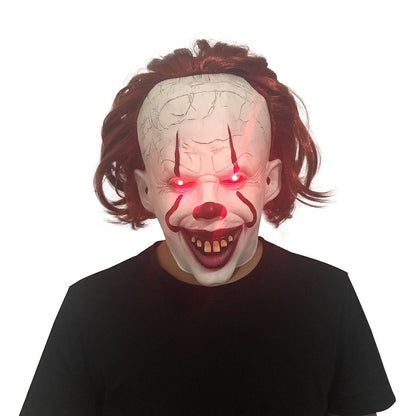Luminescent Stephen Halloween Mask Realistic LED Clown Mask for Halloween  Carnival