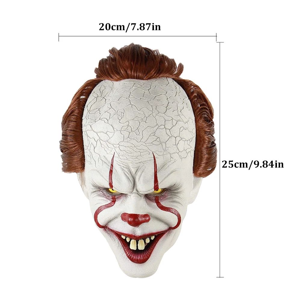 Luminescent Stephen Halloween Mask Realistic LED Clown Mask for Halloween  Carnival