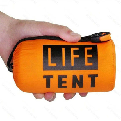 Portable Waterproof Emergency Survival Sleeping Bag, Mylar Tube Tent Kit with Thermal Blanket