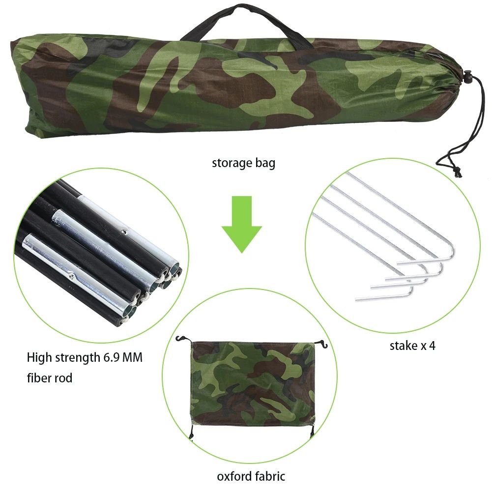 Camouflage UV Waterproof Tent For Camping  Hiking Lightweight  Durable Outdoor Tent 4