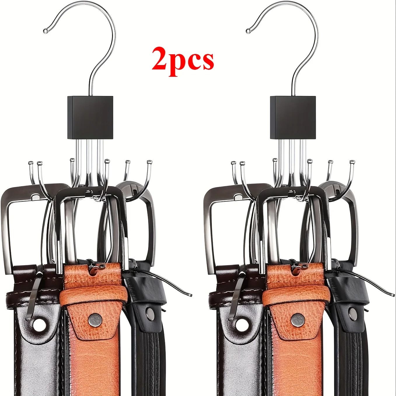 Belt storage hooks for wardrobe organization