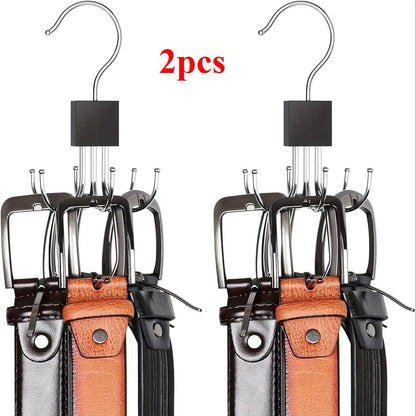 Belt storage hooks for wardrobe organization