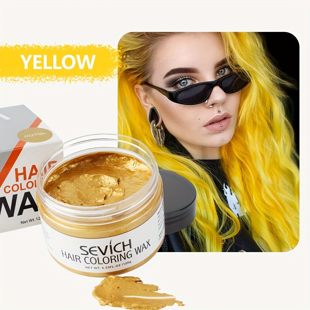 Temporary Hair Color Wax Easy to Wash DIY Hair Dye for Beards Eyebrows  Styling Dyed Mud