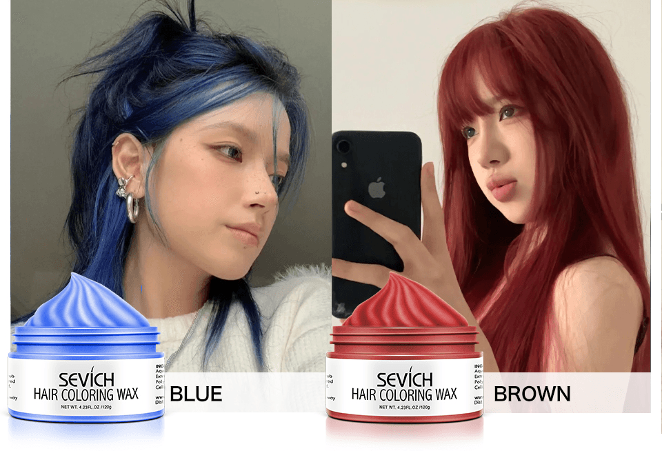Temporary Hair Color Wax Easy to Wash DIY Hair Dye for Beards Eyebrows  Styling Dyed Mud
