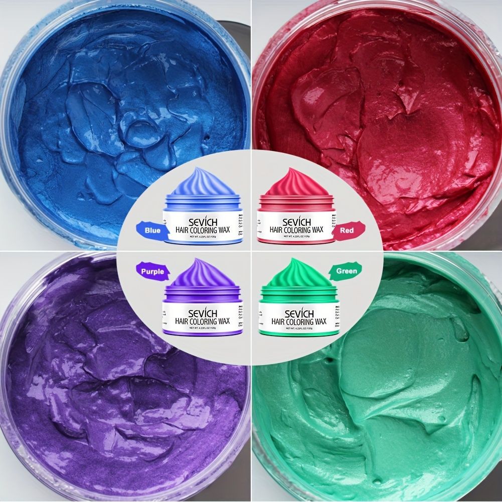 Temporary Hair Color Wax Easy to Wash DIY Hair Dye for Beards Eyebrows  Styling Dyed Mud
