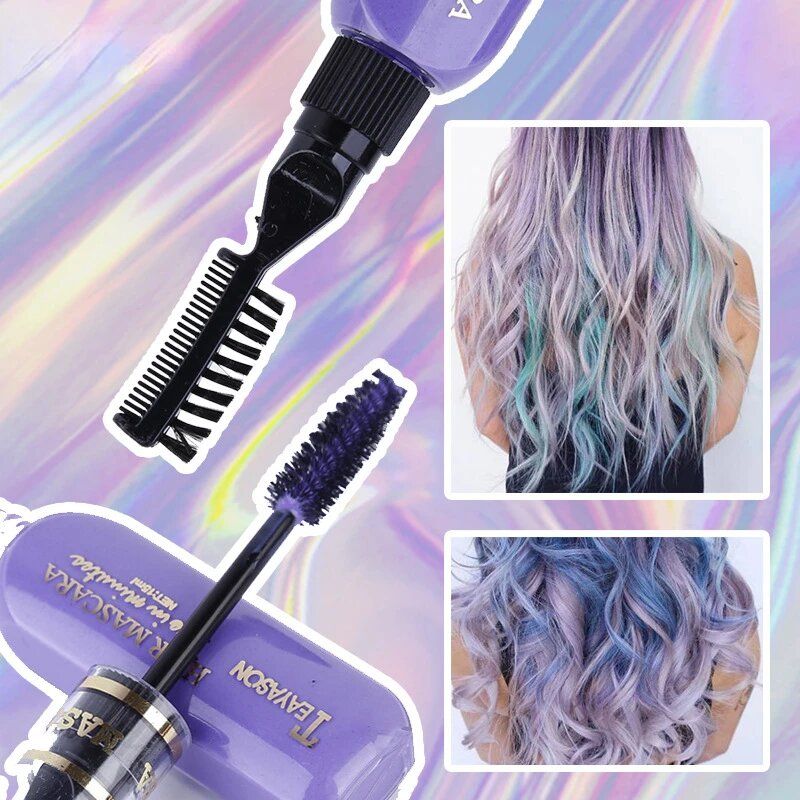 Disposable Hair Color Dye Temporary Washable Hair Coloring Cream for DIY Hairstyles Dual Purpose
