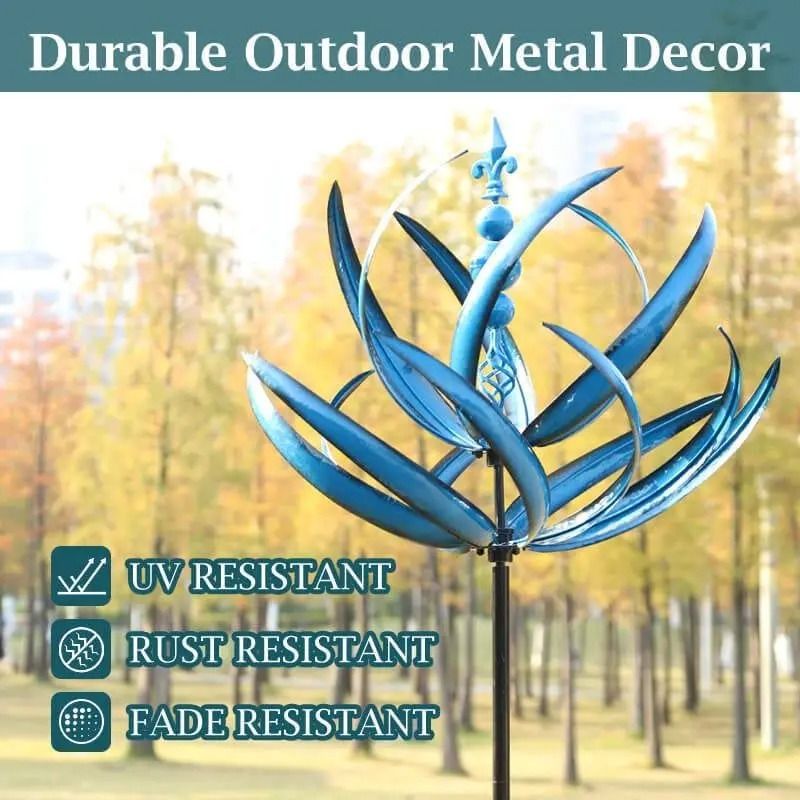 Premium Metal Wind Spinner Durable Metal Windmill For Elegant Lawn And Garden Decoration 5