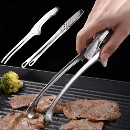 Stainless Steel Food Tongs, Non Slip BBQ Tongs for Grilling, Cooking, and Serving , Durable Kitchen Cooking Tools