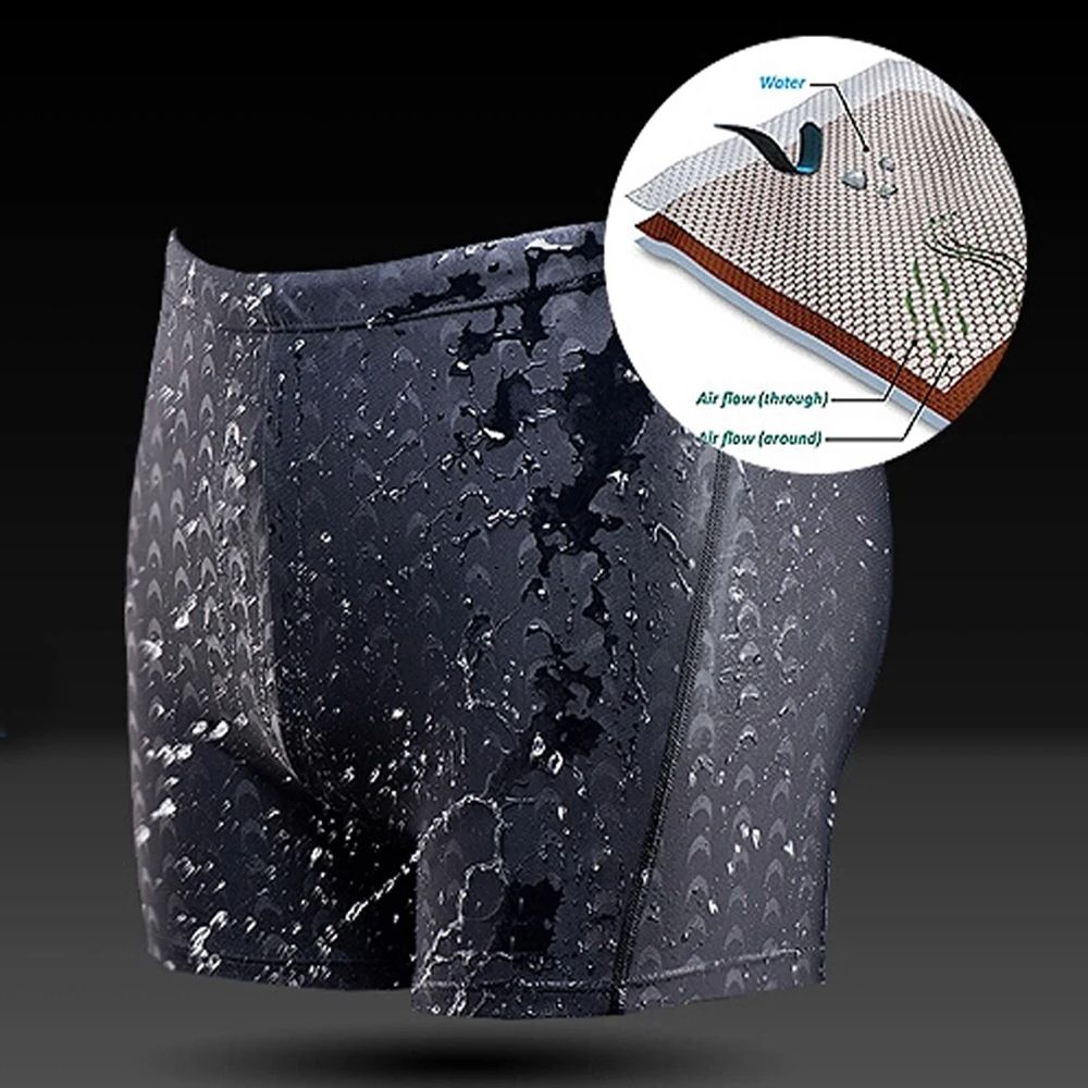 Sharkskin Game Racing Swimwear Mens Quick Drying Waterproof Briefs  Beach Swimming Trunks 2