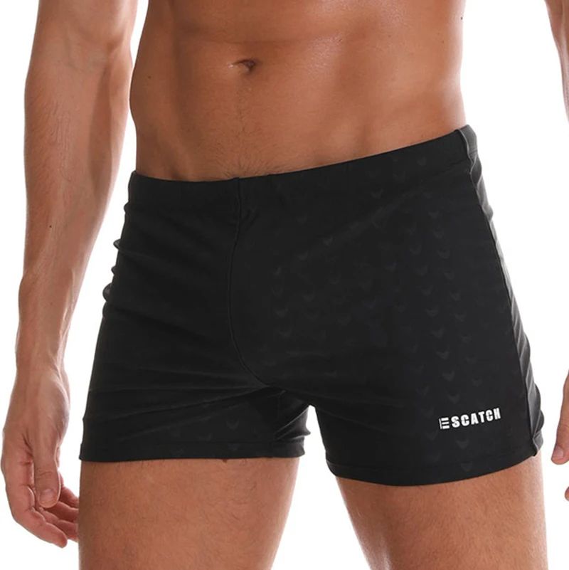 Mens Fashion Swim Trunks with Pad Summer Beach Surfing Swimwear Comfortable Boxer Shorts for Swimming