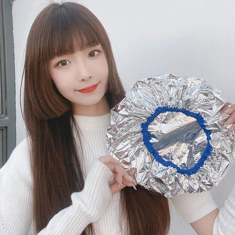 Portable Hair Salon SelfHeating Cap Tin Foil Steam Hair Mask for Deep Conditioning  Oil Baking Tr