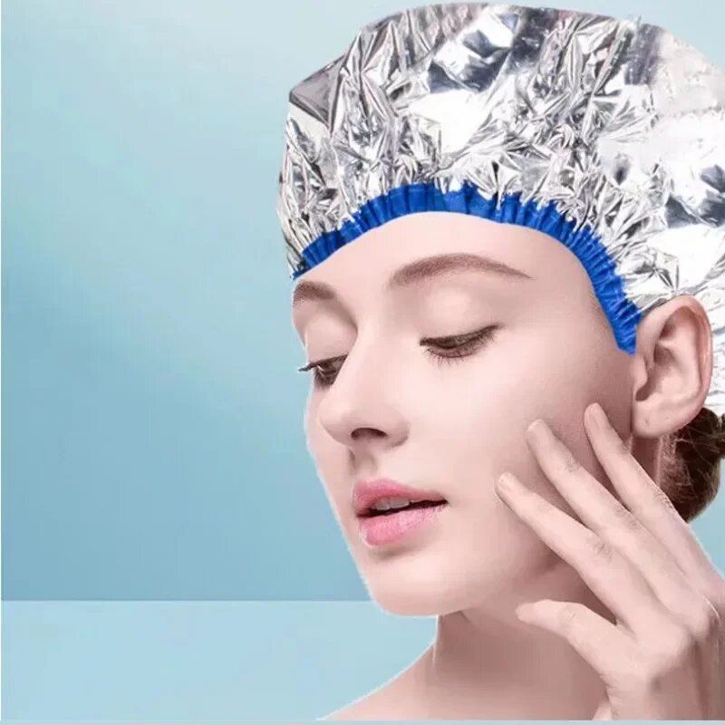Portable Hair Salon Self-Heating Cap, Tin Foil Steam Hair Mask for Deep Conditioning & Oil Baking Treatment