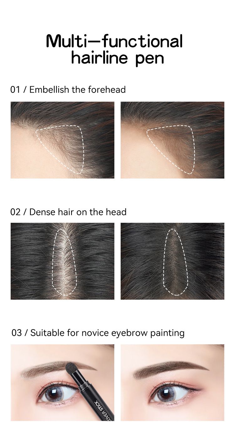 Hairline Powder Pen Modified Hair Coverage  Shadow Powder for NaturalLooking Hairline Repair