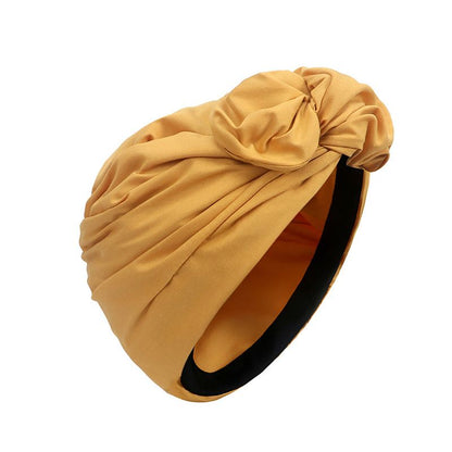 Elegant Turban Hat for Women Vintage Bandana Headband  Hair Cover Cap Ladies Head Wraps  Muslim H