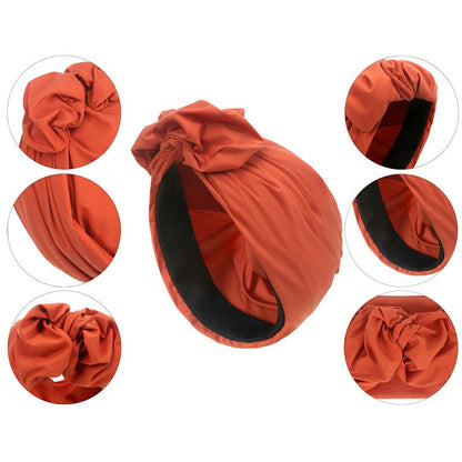 Elegant Turban Hat for Women Vintage Bandana Headband  Hair Cover Cap Ladies Head Wraps  Muslim H