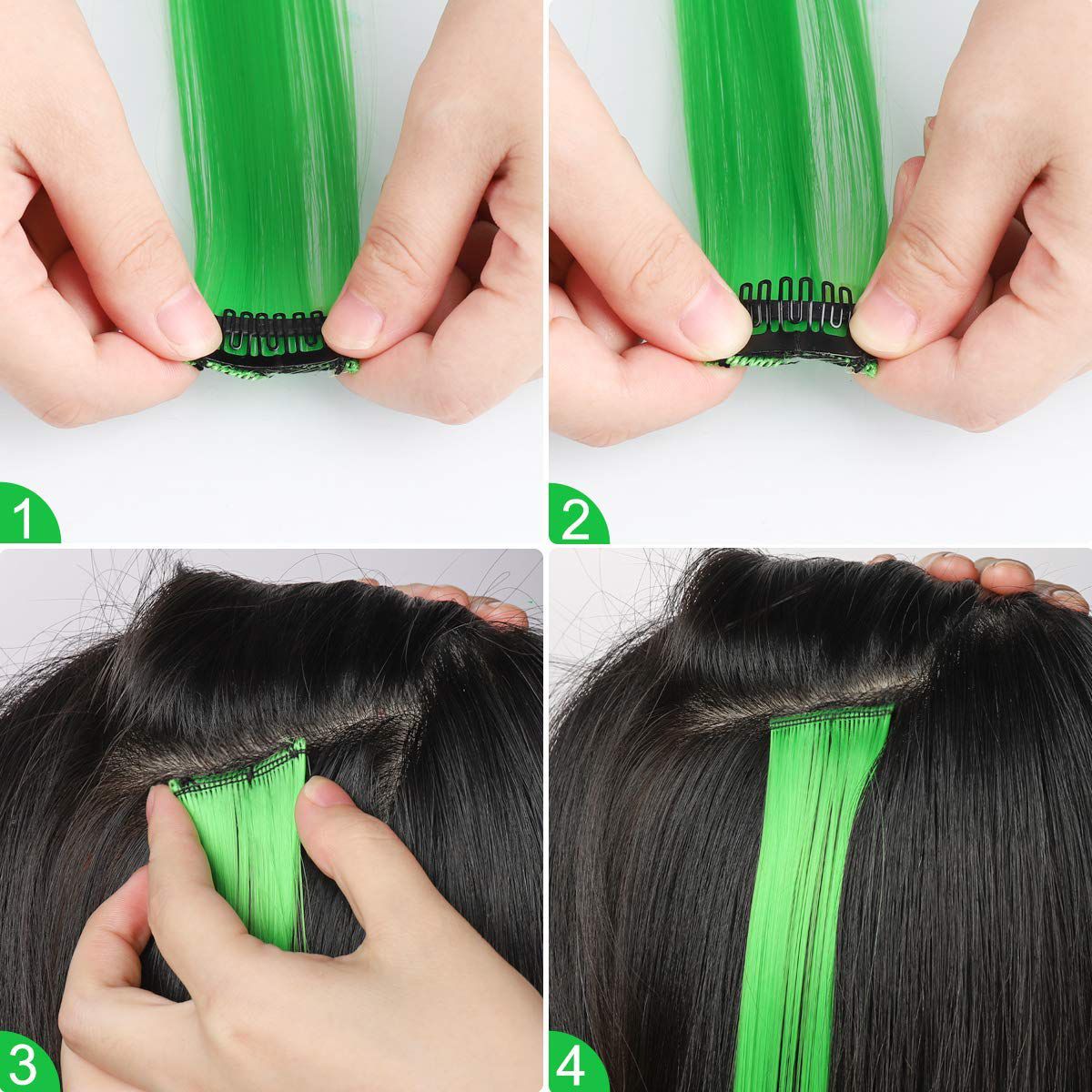 Colorful Curly Hair Extensions Synthetic Long Hairpiece for Girls Women  Kids Perfect Party Wig