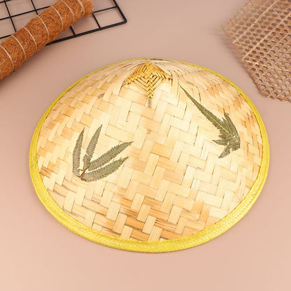 Handmade Straw Sunscreen Vintage Hat Fishing Sunshade  Beach Sun Hat for Women
