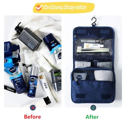 Waterproof Travel Toiletry Bag Hanging Hook Design Large Cosmetic Storage For Women  Men Perfect Fo