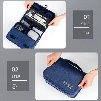 Waterproof Travel Toiletry Bag Hanging Hook Design Large Cosmetic Storage For Women  Men Perfect Fo