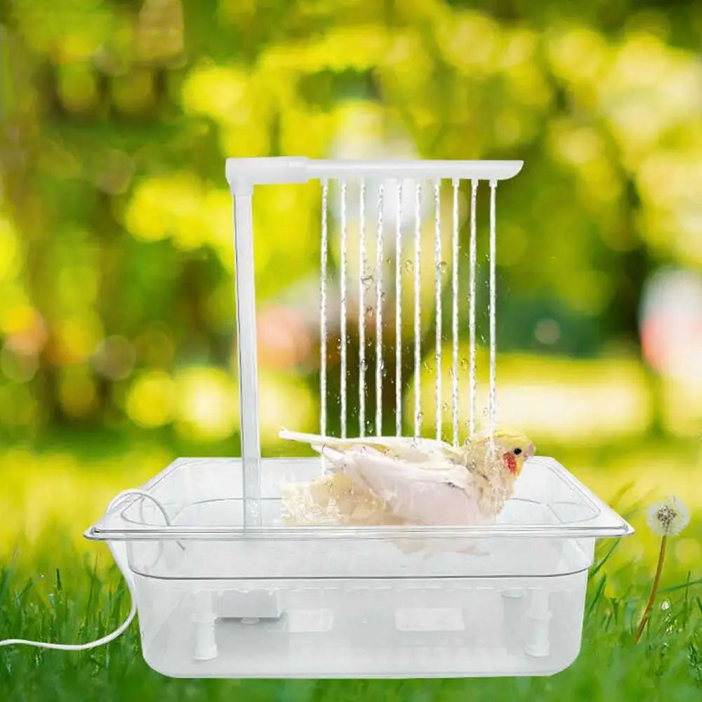 Automatic Parrot Bath Fountain Multipurpose Bird Bathing Tub Shower Box With Multiple Faucets For P 1