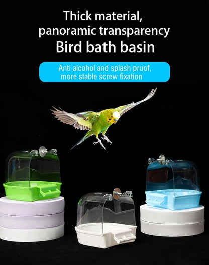 Parrot Bath Box  Parakeet Shower Caged Hanging Bird Bath For Canaries Budgerigars And Pet Birds 12