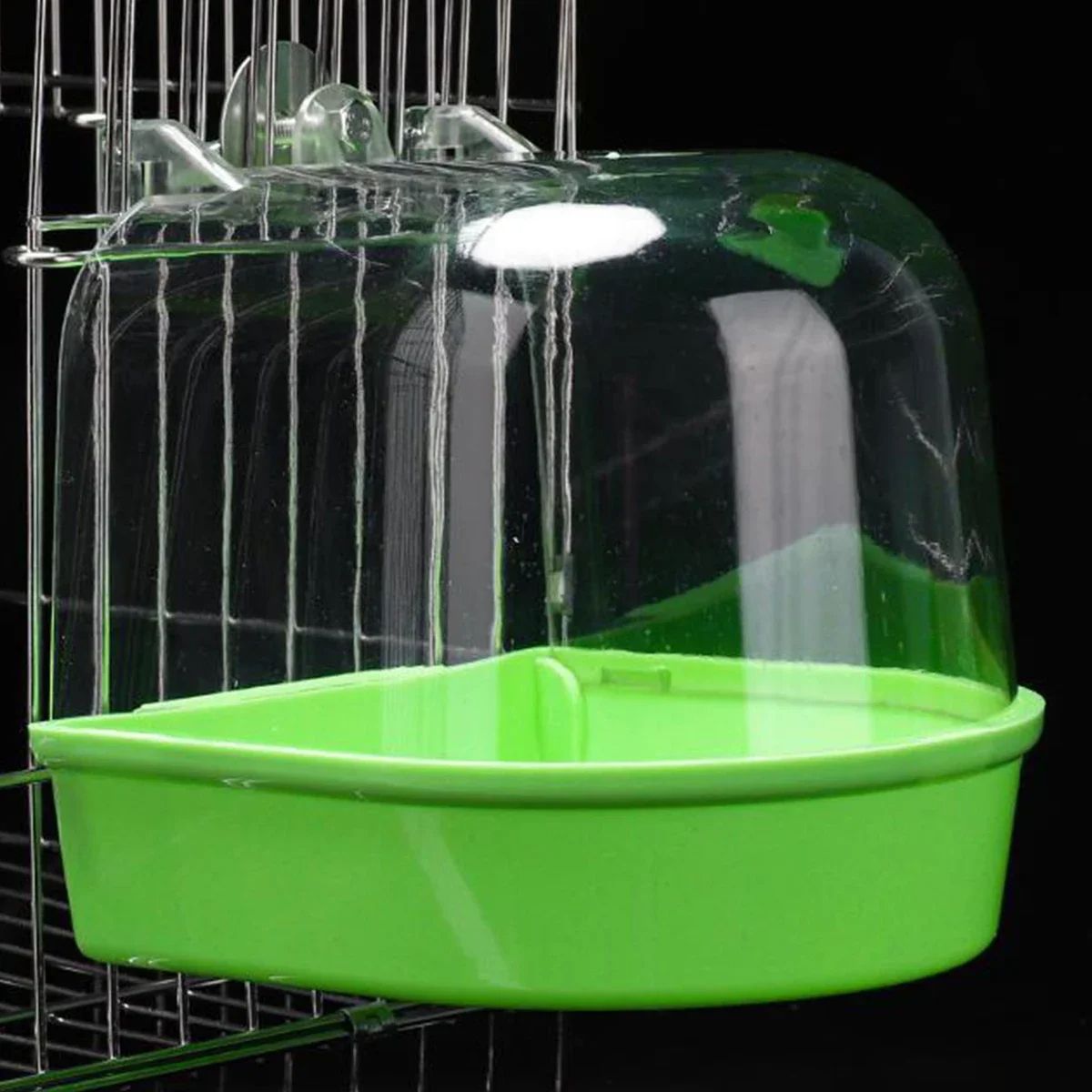 Parrot Bath Box  Parakeet Shower Caged Hanging Bird Bath For Canaries Budgerigars And Pet Birds 1