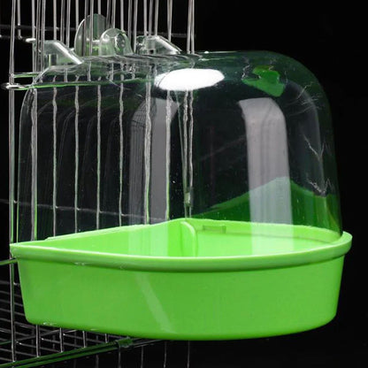 Parrot Bath Box  Parakeet Shower Caged Hanging Bird Bath For Canaries Budgerigars And Pet Birds 1