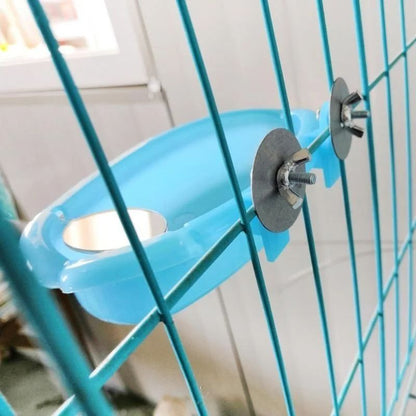 Hanging Bird Water Bath Tub With Mirror Durable Pet Cage Bathing Bowl For Parrots  Parakeets 5