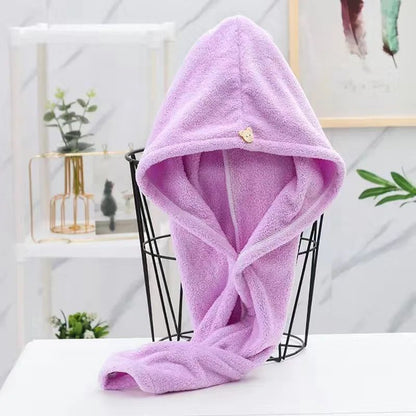 QuickDry Turban for Hair Soft Bath Towel Fiber Cap for Sports Bathroom and Wet Face Care