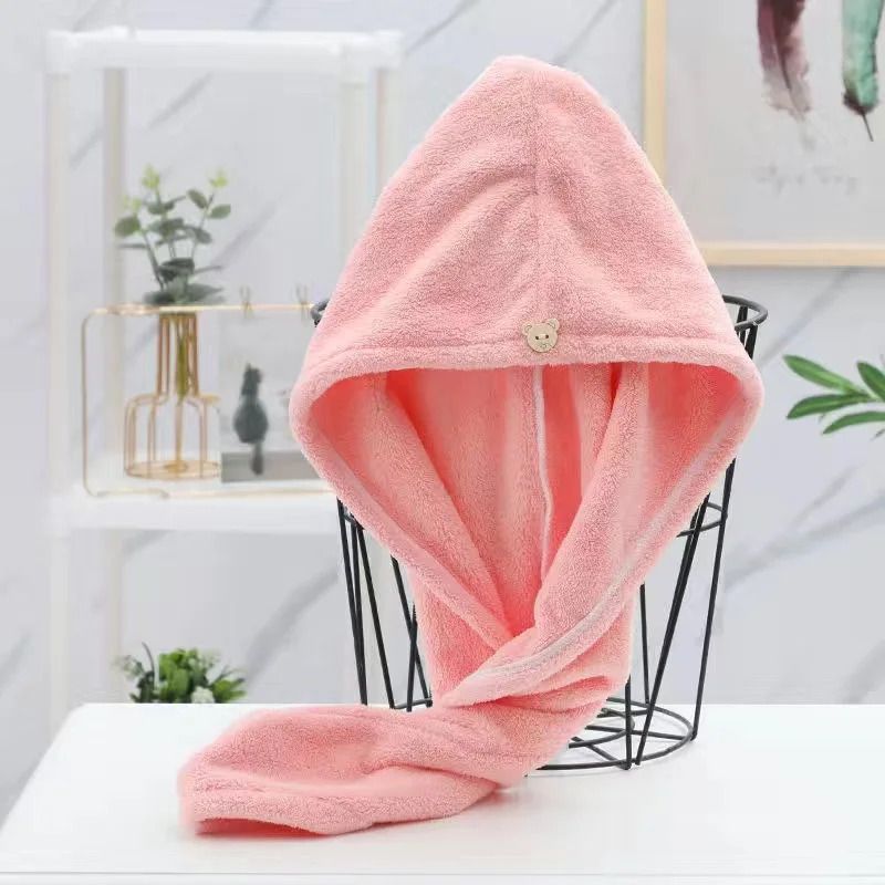 QuickDry Turban for Hair Soft Bath Towel Fiber Cap for Sports Bathroom and Wet Face Care