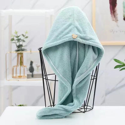 QuickDry Turban for Hair Soft Bath Towel Fiber Cap for Sports Bathroom and Wet Face Care
