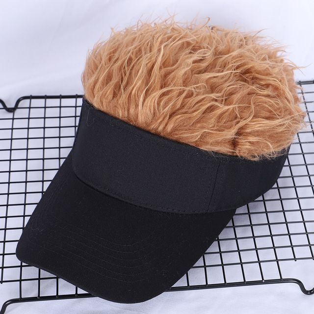 Adjustable Sun Visor for Men  Women Stylish Baseball Cap with Spiked Fake Hair for Casual Sun Prot