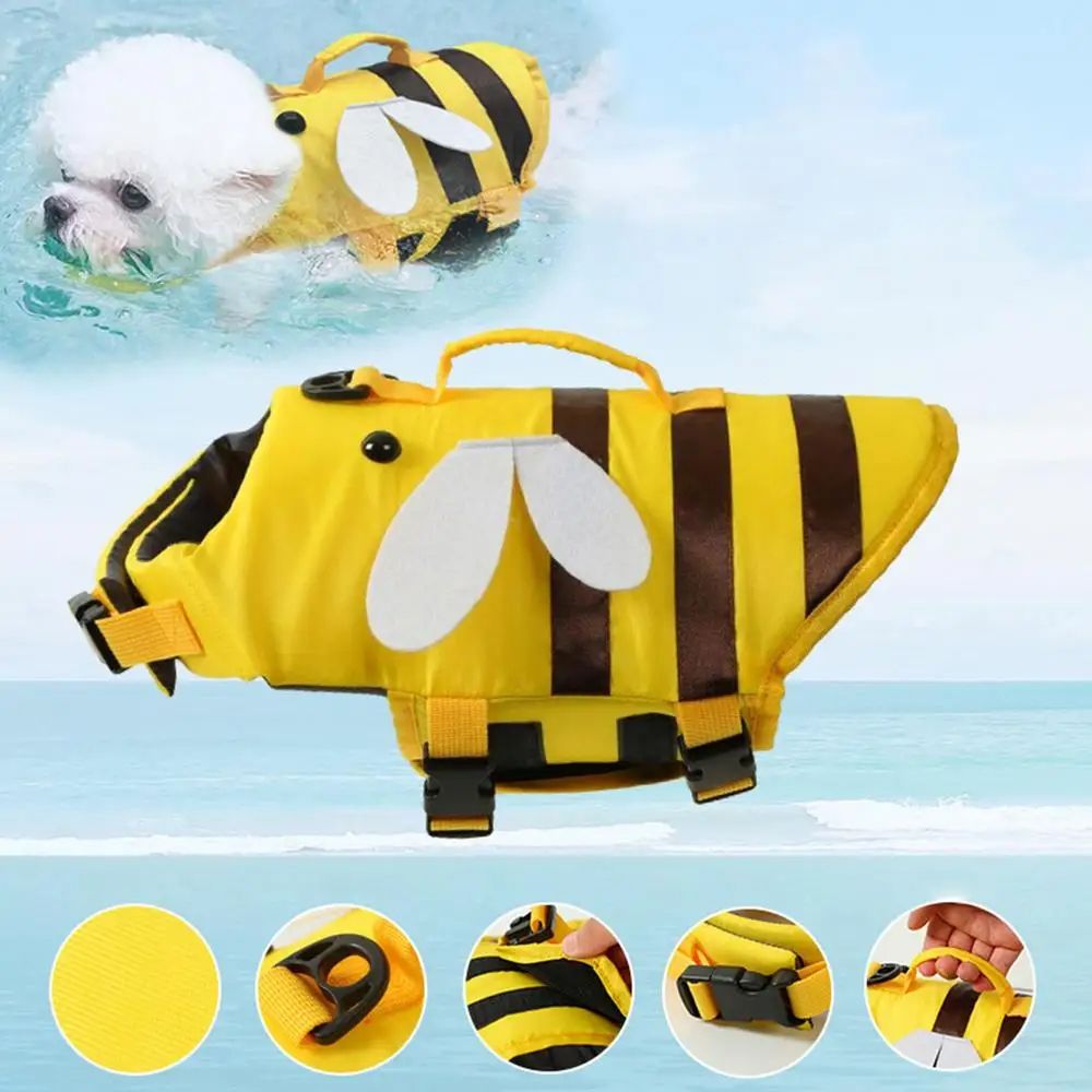 Adjustable Dog Life Vest With Handle Ripstop Waterproof Dog Swimsuit For Safe Boating  Swimming 5