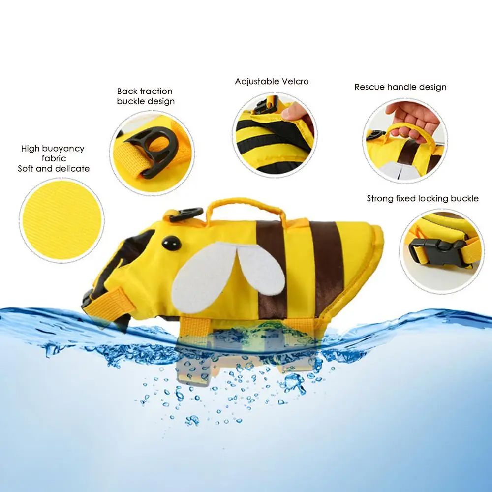 Adjustable Dog Life Vest With Handle Ripstop Waterproof Dog Swimsuit For Safe Boating  Swimming 9