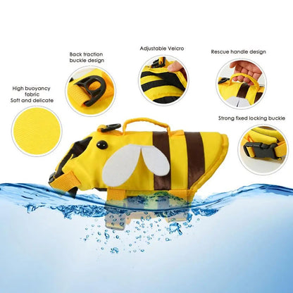 Adjustable Dog Life Vest With Handle Ripstop Waterproof Dog Swimsuit For Safe Boating  Swimming 9
