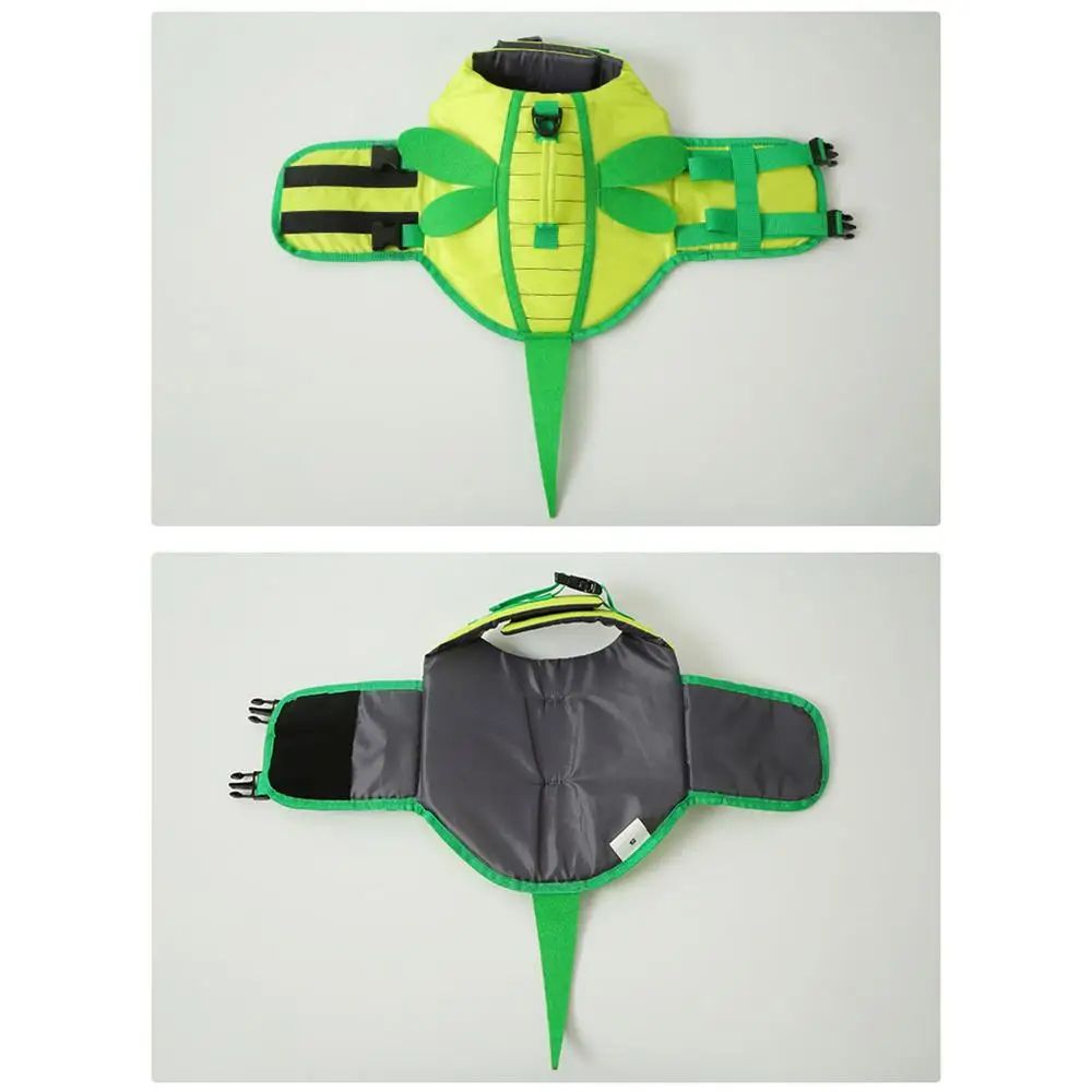 Adjustable Dog Life Vest With Handle Ripstop Waterproof Dog Swimsuit For Safe Boating  Swimming 11