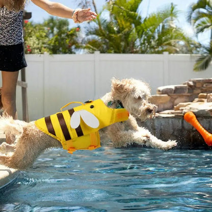 Adjustable Dog Life Vest With Handle Ripstop Waterproof Dog Swimsuit For Safe Boating  Swimming 3