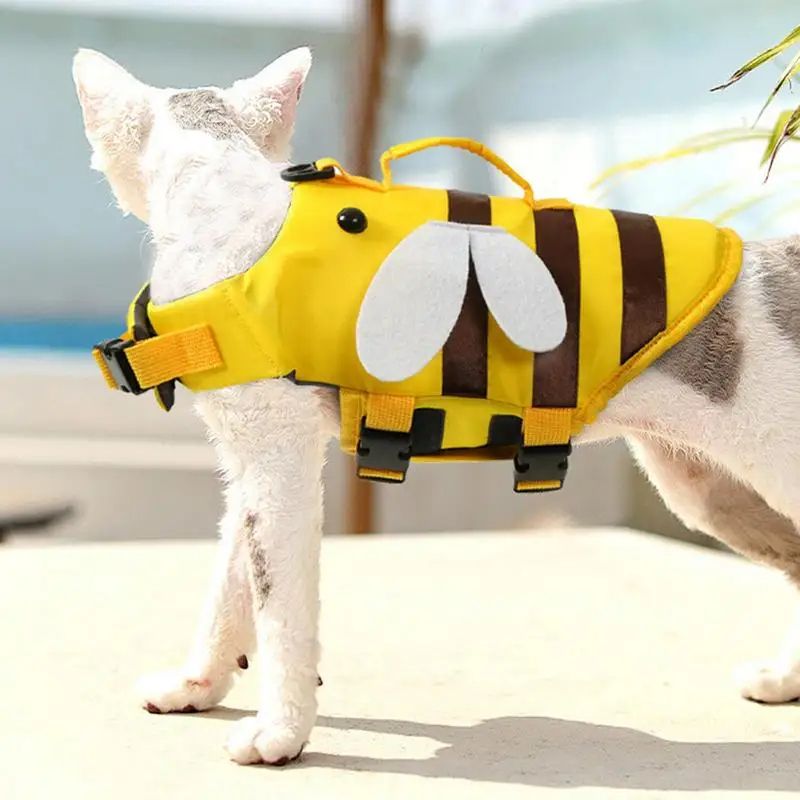 Adjustable Dog Life Vest With Handle Ripstop Waterproof Dog Swimsuit For Safe Boating  Swimming 2