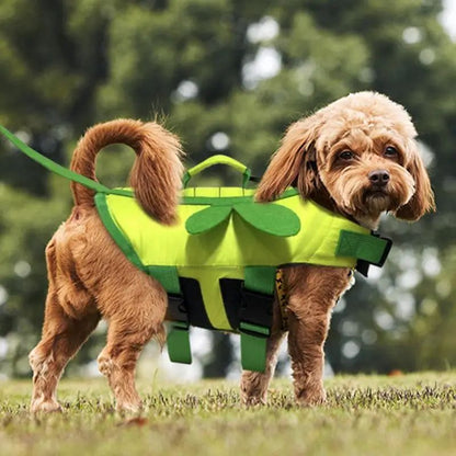 Adjustable Dog Life Vest with Handle Ripstop Waterproof Dog Swimsuit for Safe Boating & Swimming