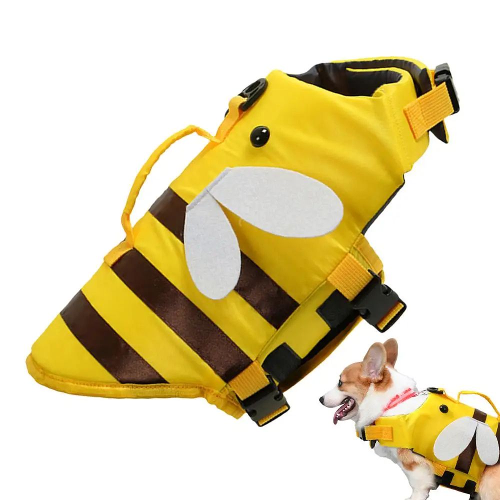 Adjustable Dog Life Vest With Handle Ripstop Waterproof Dog Swimsuit For Safe Boating  Swimming 16