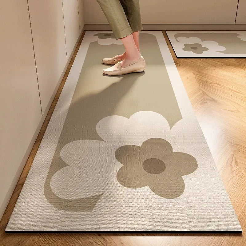 Super AntiSlip Diatomite Mud Floor Mat Japanese Style Soft  Easy Handle Kitchen Carpet