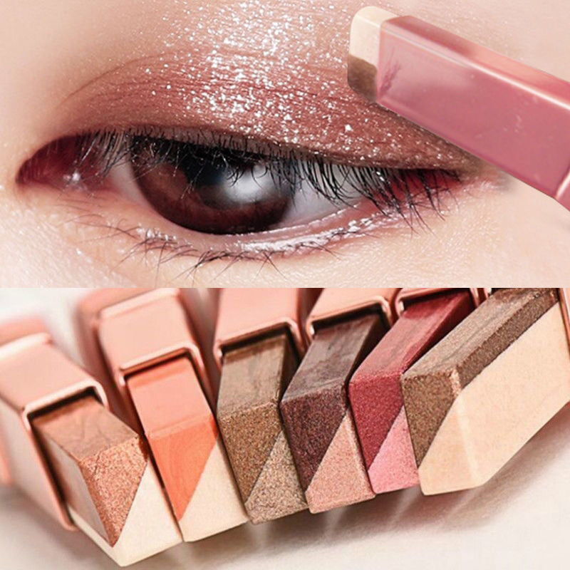 Two-Tone Eye Shadow Stick, Waterproof, Long-Lasting, and Easy to Apply for a 3D Natural Look