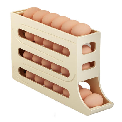 Kitchen Automatic Scrolling Egg Holder SpaceSaving 4Tier Egg Storage Box for Refrigerator