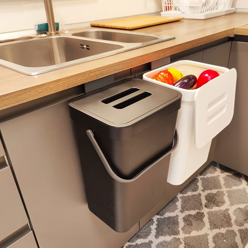 Space Saving Quiet Close Trash Can EcoFriendly Sealed Bin for Kitchen  Office