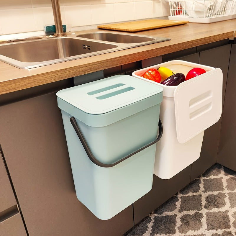 Space Saving Quiet Close Trash Can EcoFriendly Sealed Bin for Kitchen  Office