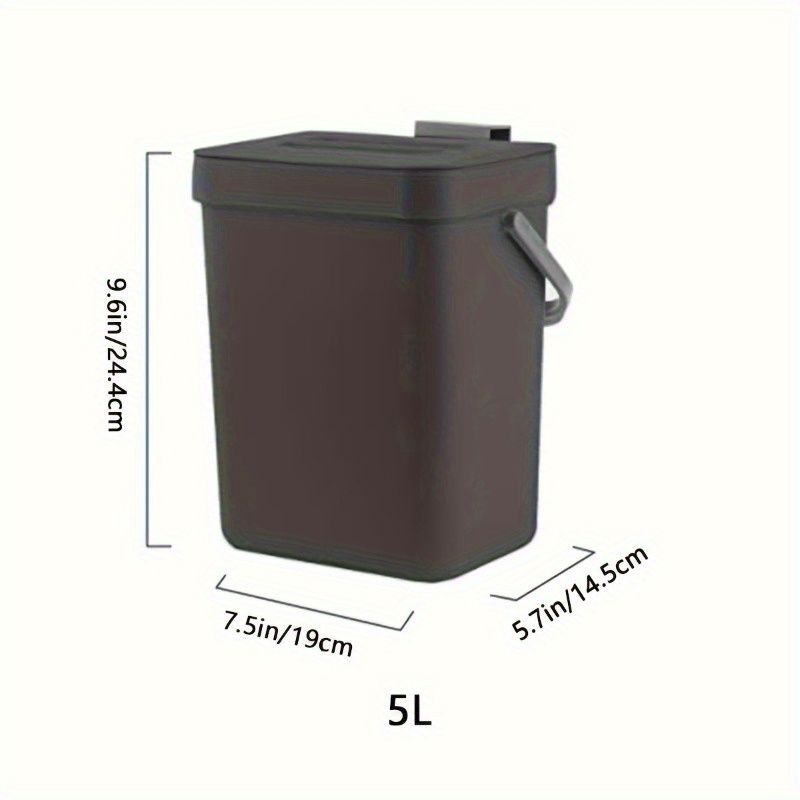 Space Saving Quiet Close Trash Can EcoFriendly Sealed Bin for Kitchen  Office